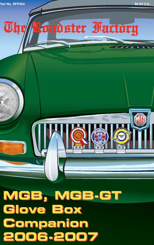 The Roadster Factory 2006-2007 MGB, MGB-GT GloveBox Companion